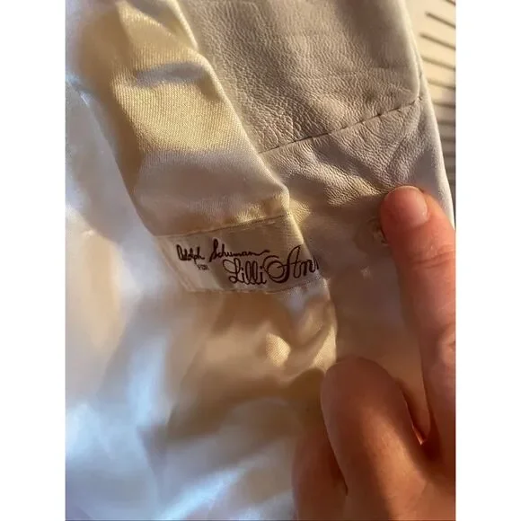 VINTAGE ADOLPH SCHUMAN FOR LILLI ANN | white button up fur jacket - Picture 5 of 16